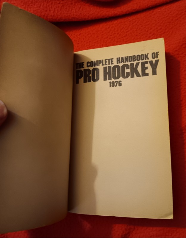 1976 Complete Handbook of Pro Hockey Bernie Parent cov..Zander Hollander gallery