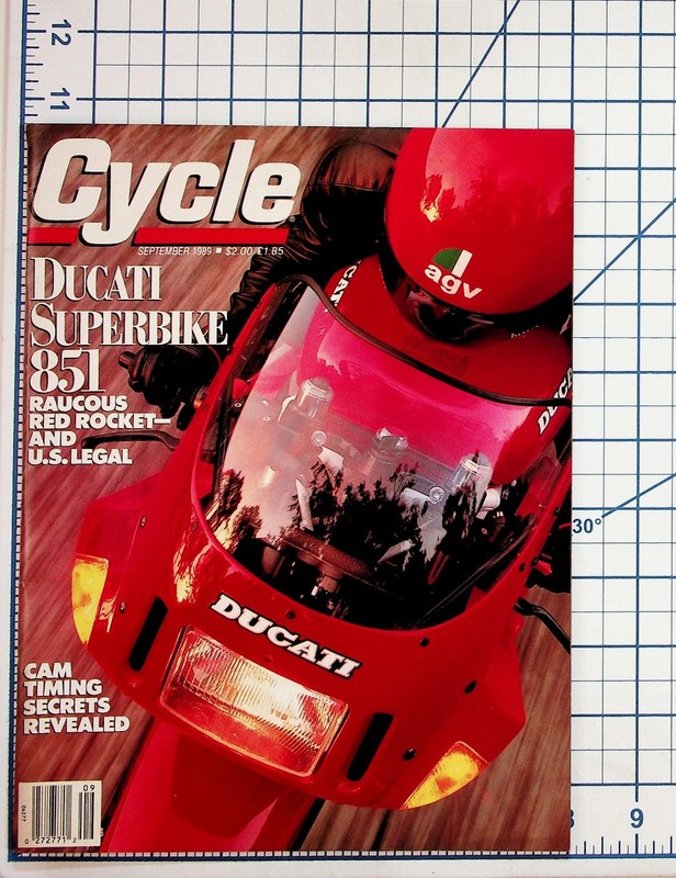 Cycle Magazine September 1989 Ducati Superbike 851 Motorcycle Racing