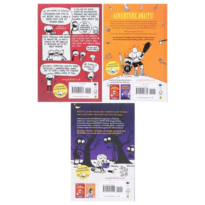 Diary of an Awesome Friendly Kid (Book 1-3) by Jeff Kinney 3 Book - Ages 7-12-PB gallery