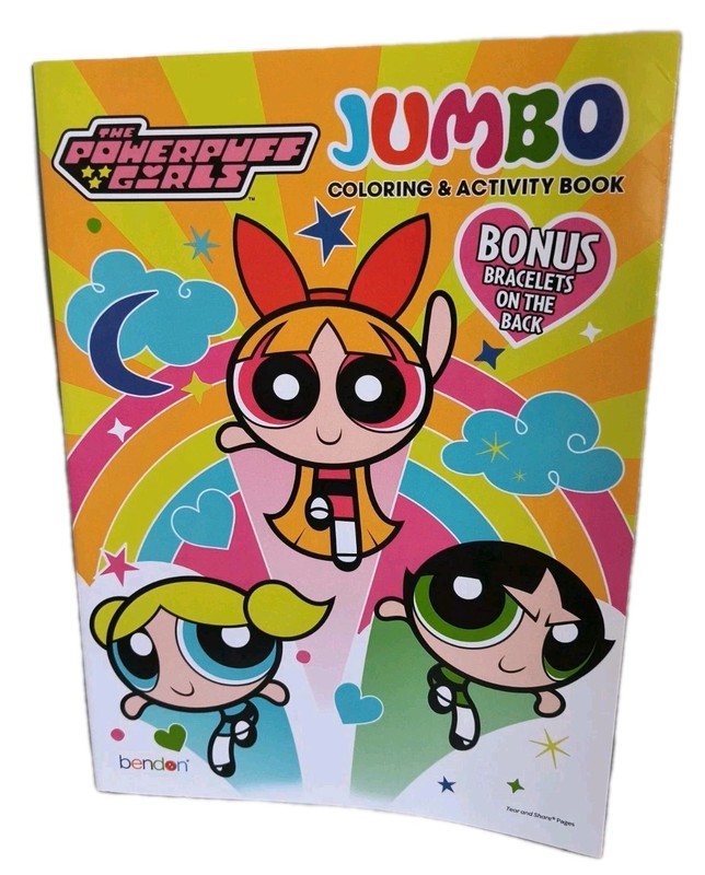 THE POWERPUFF GIRLS JUMBO COLORING AND ACTIVITY BOOK BY BENDON NEW! FREE SHIP! gallery