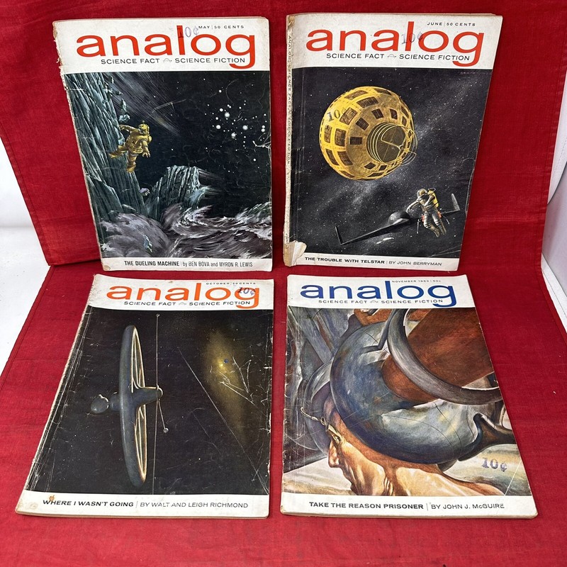 Analog Magazine 1963 4 From May June October November Science Fiction Vintage