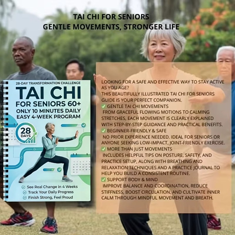 28-Day Tai Chi for Seniors Guide Easy 10-Min Daily Routine | Balance, Flexibile gallery