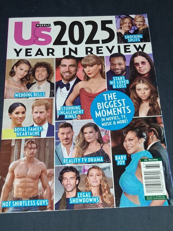 Us Weekly Magazine 2025 Year In Review ~ The Biggest Moments In Movies TV & More