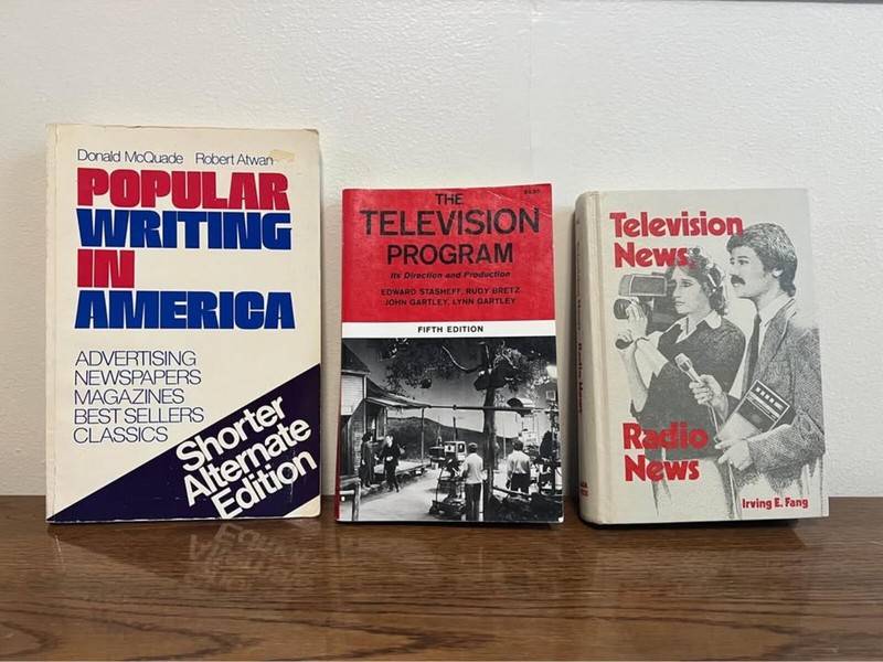 Lot of 3 Vintage Media & Broadcasting Textbooks (1970s–1980s)