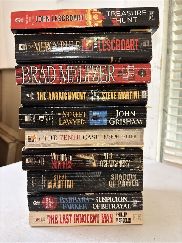 Lot of 10 – Courtroom mysteries/thrillers – Mixed authors – Free Shipping