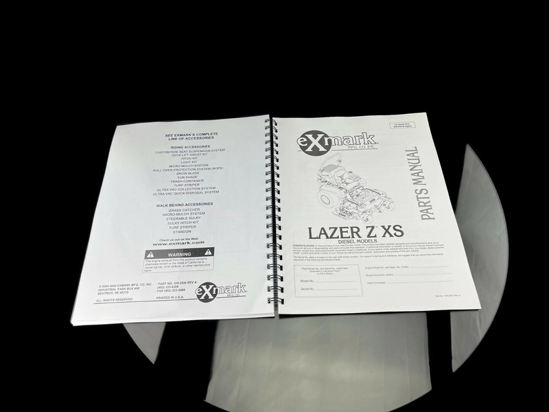 eXmark Lazer Z XS Diesel Manual & Part List Diagrams LXS25KD605 For SN 600,000+ gallery