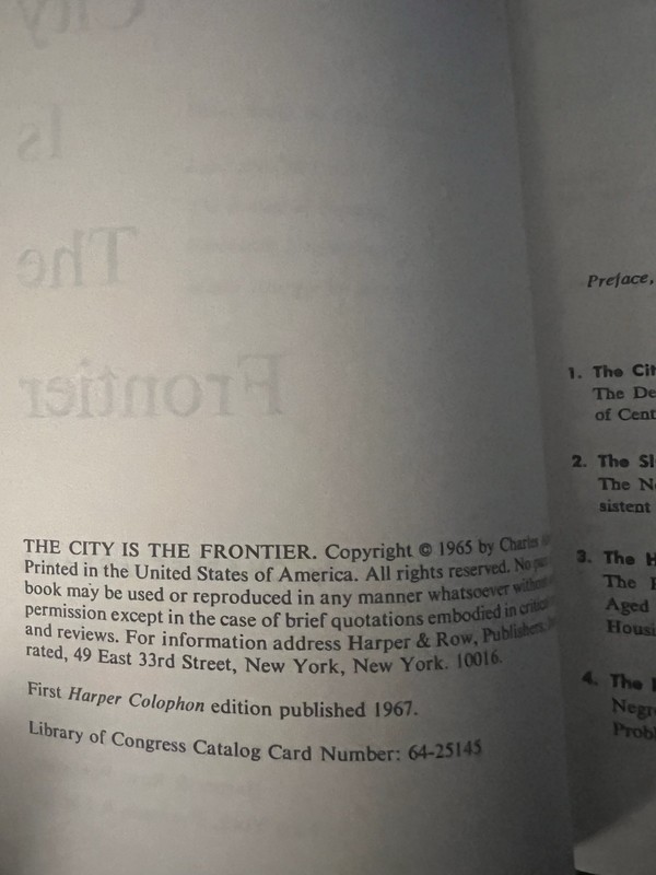 ‘The City is the Frontier’ Charles Abrams (1965 ~ 1967 Harper Colophon Books) gallery