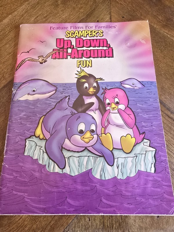 Feature Films For Families Scamper’s Up, Down Fun Book PB Illustrated 2000 Used