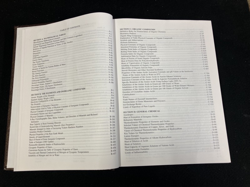 CRC HANDBOOK OF CHEMISTRY AND PHYSICS 70TH EDITION, WEAST, 1989-1990 HC gallery
