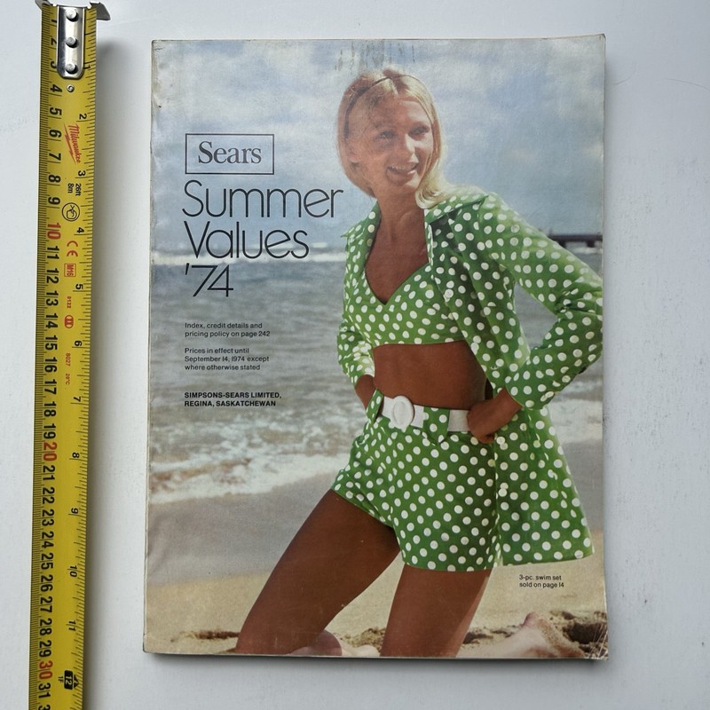1974 SIMPSONS SEARS Summer Values 74’ Retail Advertisement Catalogue 242pgs