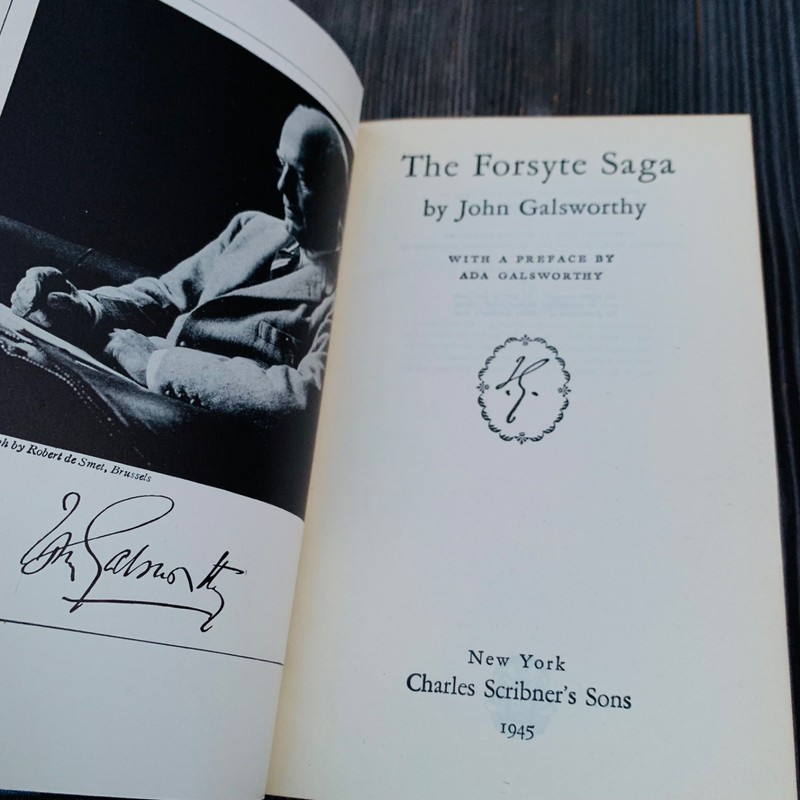 1945 THE FORSYTE SAGA by John Galsworthy The Memorial Edition LEATHER Gilt Top gallery