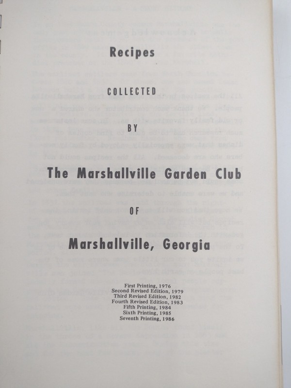 Marshallville Recipes Past And Present Paperback 367 Pages Copyright 1986 gallery