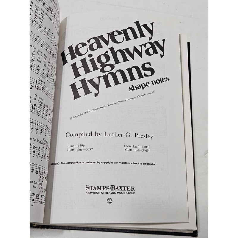 Heavenly Highway Hymns Songbook Shape Notes Blue Hardcover Stamps-Baxter gallery