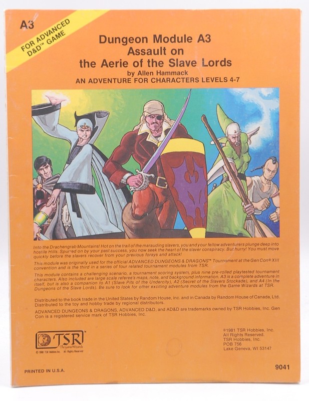 Assault on the Aerie of the Slave Lords (Advanced Dungeons & Dragons module A3)