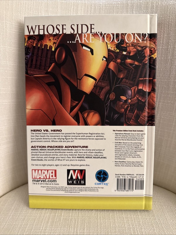 Marvel Heroic Roleplaying: Civil War Event Book Premium -hardcover Margaret Weis gallery