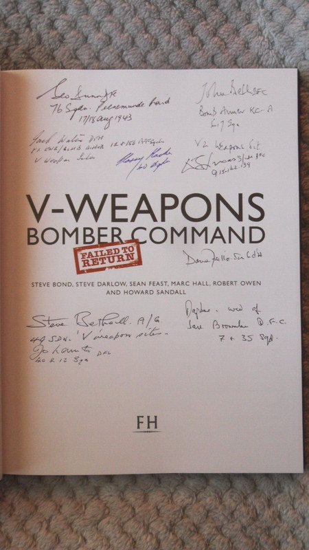 V-Weapons Bomber Command Failed to Return. Multi signed 1st Edition Hardback. gallery