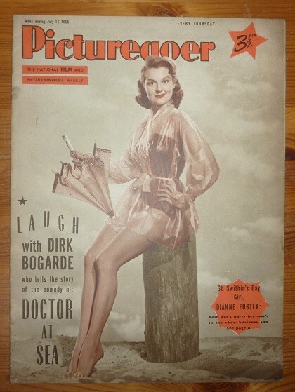 PICTUREGOER No 1054 Vol 30 16TH JULY 1955 DIANNE FOSTER COVER GINA LOLLOBRIGIDA