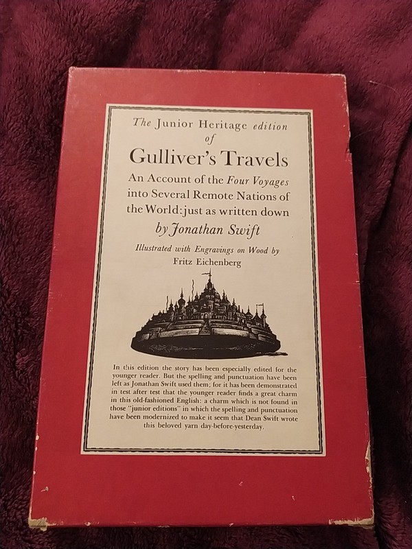 1940 Junior Heritage Edition Gulliver’s Travels Hardback Book Swift & Eichenberg