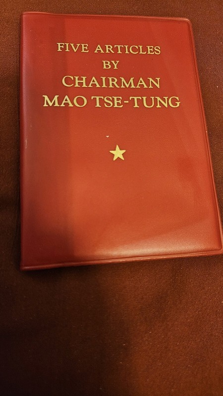 FIVE ARTICLES BY CHAIRMAN MAO TSE-TUNG, Rare Book, Pub. 1968, Mint Condition.