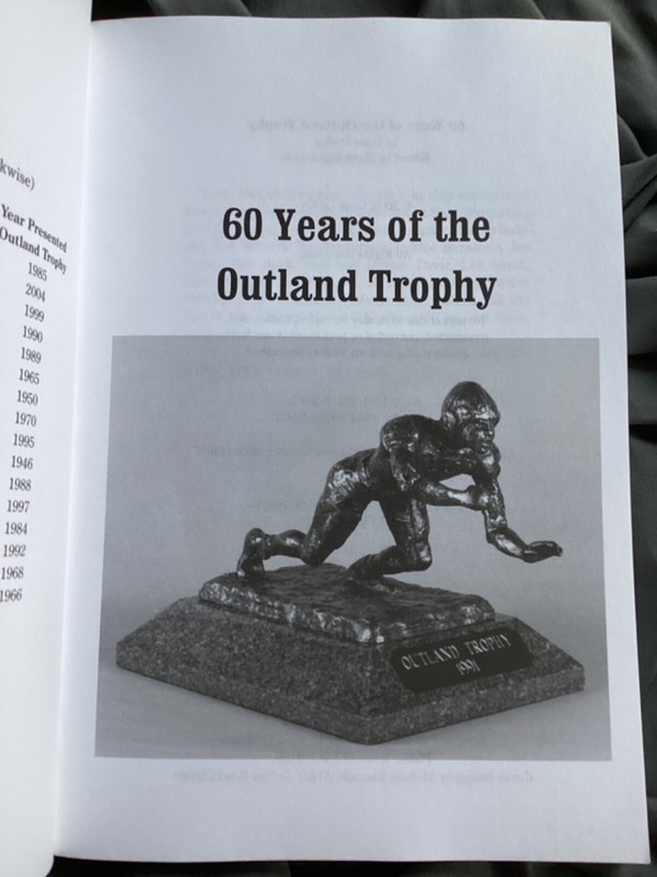 Sixty Years of the Outland Trophy by Gene Duffy (2006, Trade Paperback) Football gallery