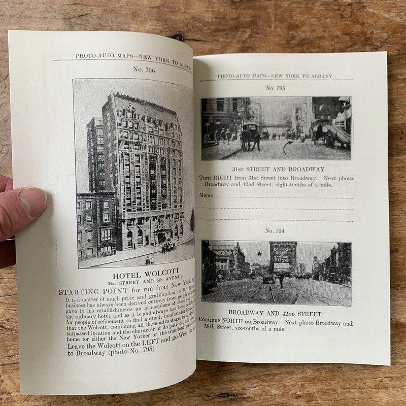 1907 Rand McNally Photo Auto Maps and Guide Book New York to Albany / Facsimile gallery