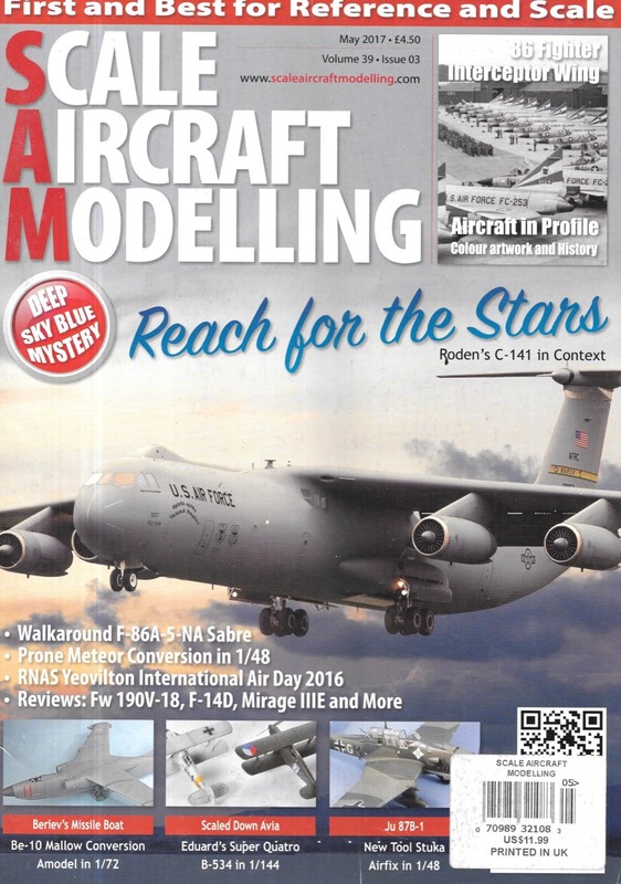 Scale Aircraft Modeling May 2017 Roden C-141 Ju 87B-1 F-106 Avia B-534 86th Wing