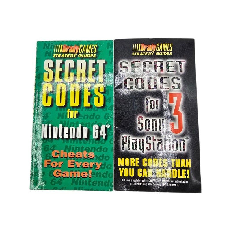 Brady Games Secret Cheat Codes Book Strategy Guide For PS & N64 1997-98 Gaming