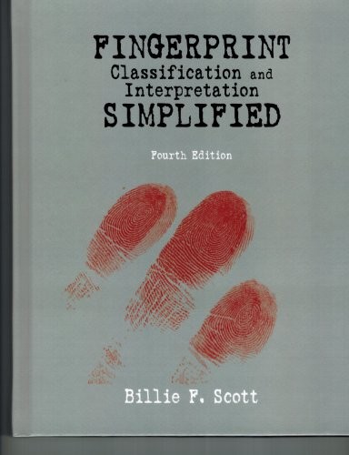 FINGERPRINT: CLASSIFICATION AND INTERPRETATION SIMPLIFIED By Billie F.scott