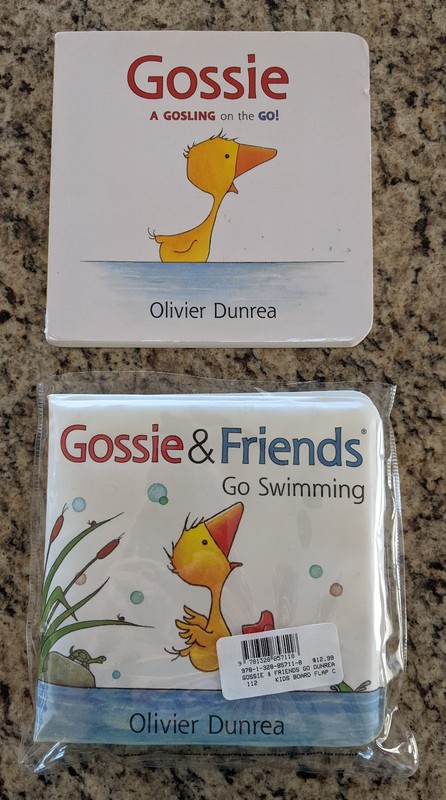 Gossie, board book and Gossie & Friends Go Swimming, waterproof book, Dunrea