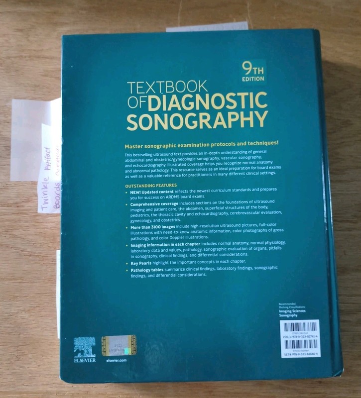 Vol 1 Textbook of Diagnostic Sonography 9th Ed Hardcover Sandra L. Hagen-Ansert gallery