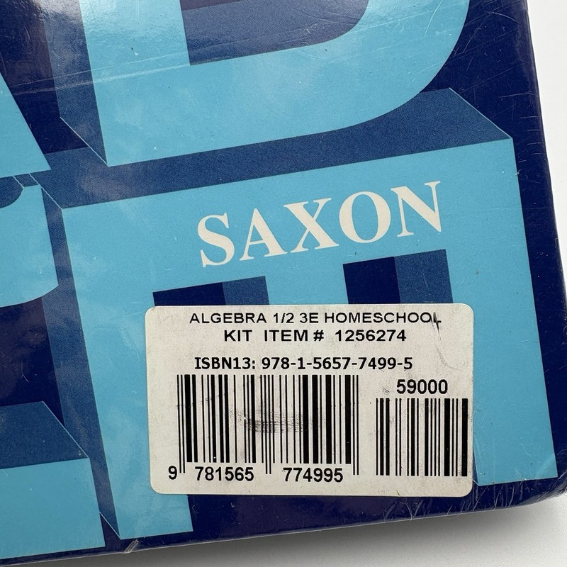 ALGEBRA 1/2 BY JOHN SAXON (HC, 3RD ED)- TEXTBOOK & HOMESCHOOL PACKET-NEW SEALED gallery