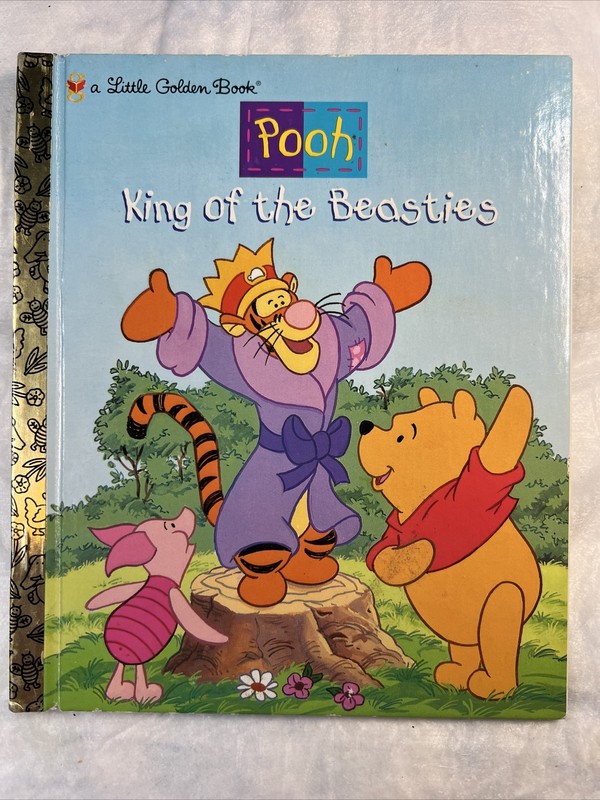 Vintage A Little Golden Book Pooh King Of The Beasties 1998 #916