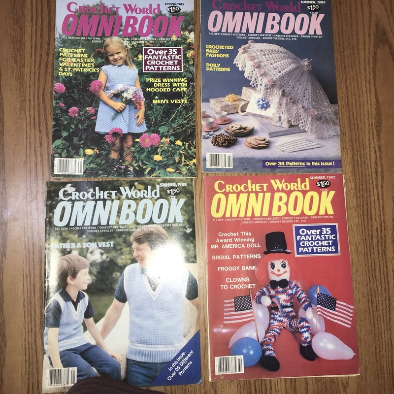 Crochet World Omni book Magazine summer, spring 1982 summer, spring 1983