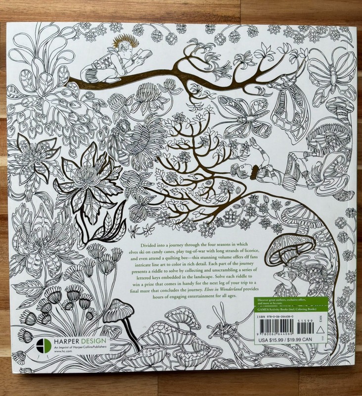 Elves in Wonderland colouring book by Marcos Chin gallery