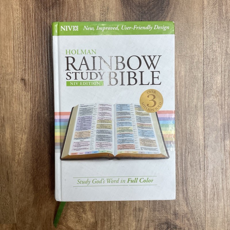 NIV Rainbow Study Bible, Jacketed Hardcover Indexed by Holman Bible…