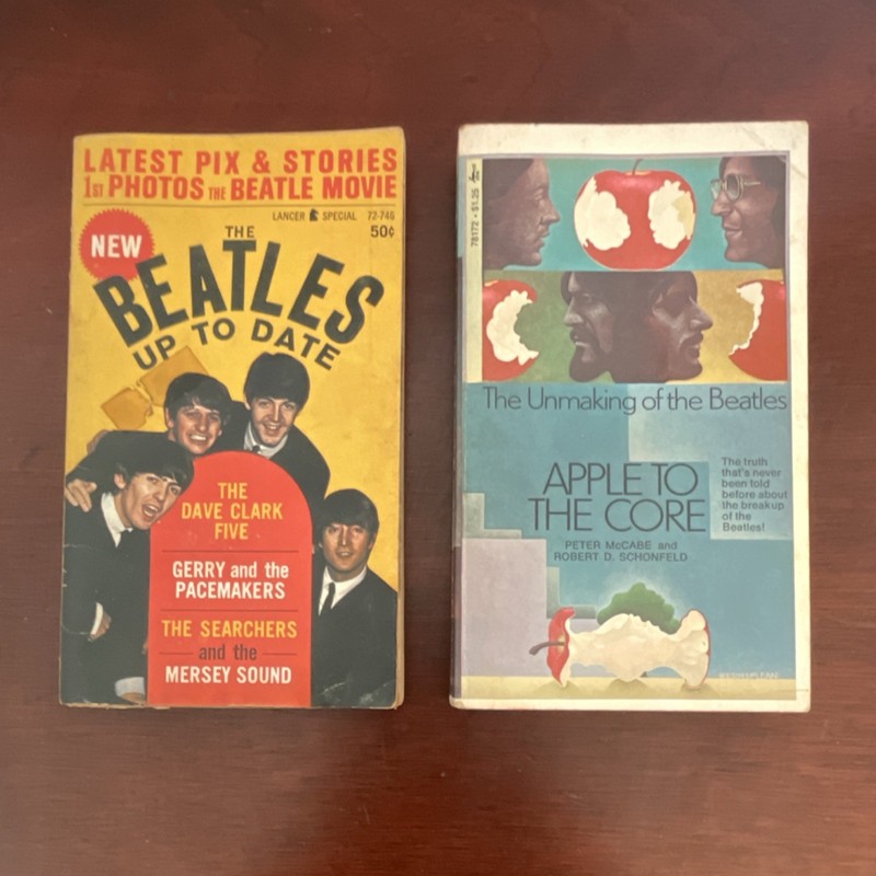 Lot of 2 Beatles Paperback Books: Apple to the Core + New Beatles Up to Date