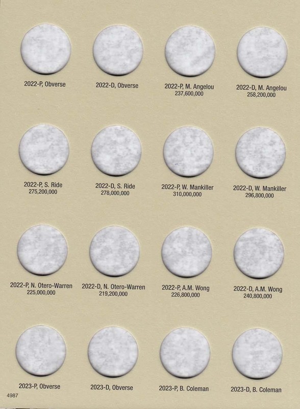 New Harris Folder For American Women Quarter Coin 2022-2025 P&D Mini Album gallery