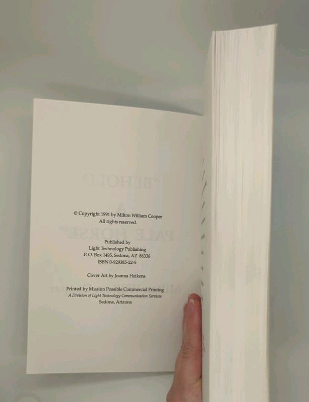 Behold a Pale Horse by Milton William Cooper (1991, Light Technology ... gallery