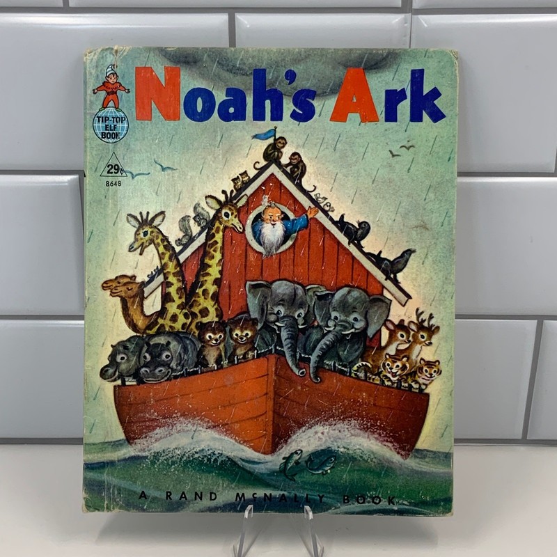 Vintage 1951 Noah’s Ark Rand McNally Tip-Top Elf Book Dorothy Bell Briggs 8648
