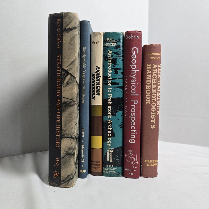 Lot/6 Books & Materials Archaeology Stratigraphy Geophysical Prospecting VTG Tex gallery
