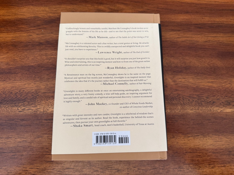 Greenlights by Matthew McConaughey (2020, Hardcover) FREE SHIPPING gallery