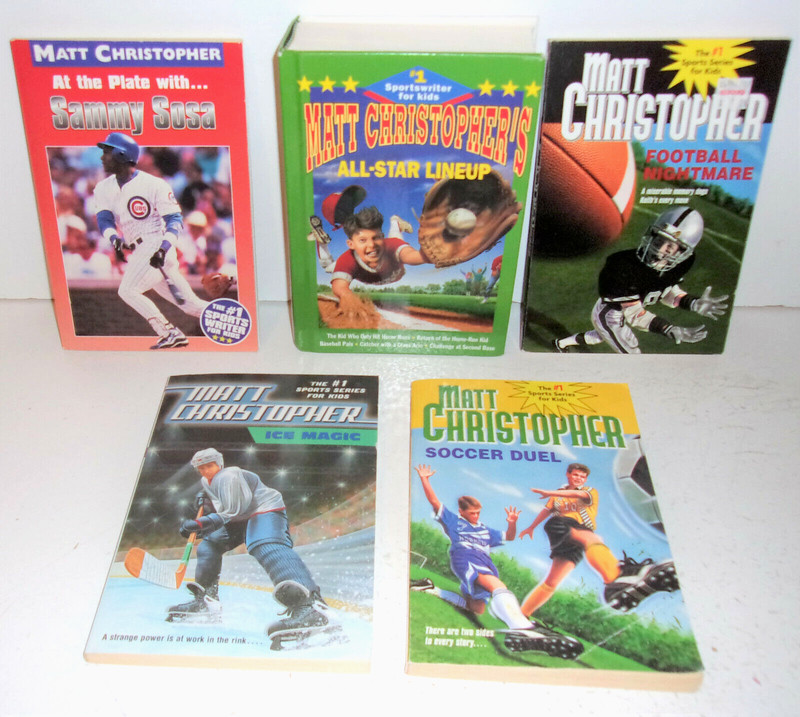5 Matt Christopher books with 9 stories All-Star Lineup 5 in 1 volume
