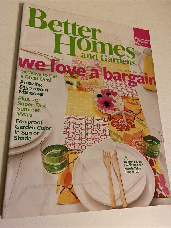 Better Homes & Gardens Magazine Budget Saver July 2010 224 PAGES FREE SHIPPING