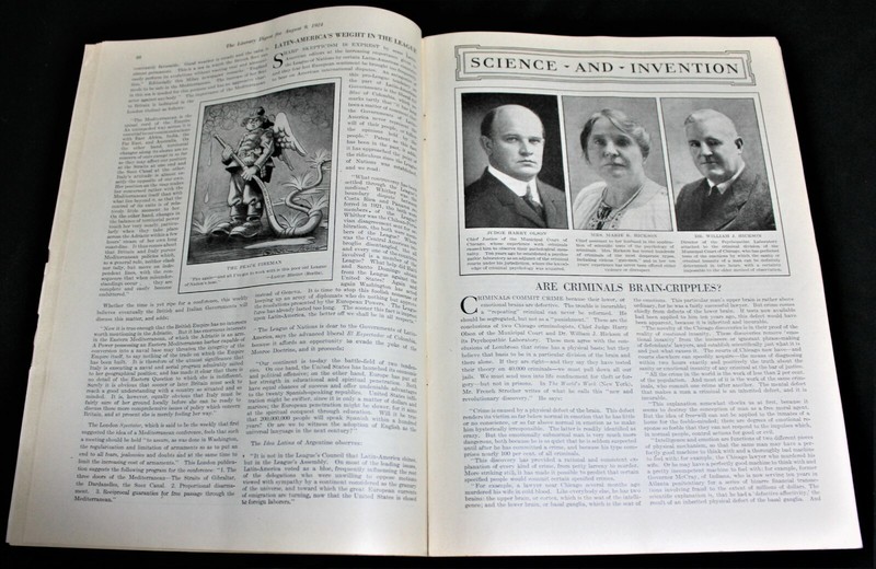 THE LITERARY DIGEST MAGAZINE 9 AUGUST 1924 NEWS GENERAL INTEREST STORIES VINTAGE gallery