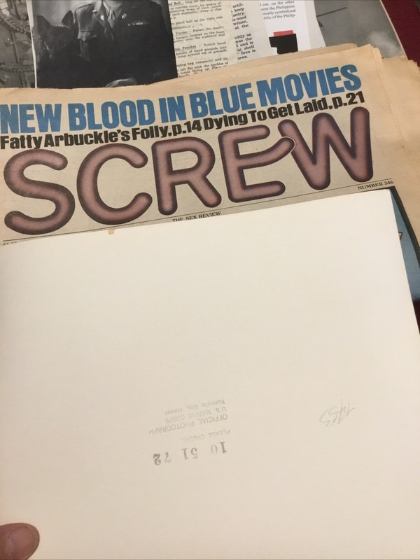 “SCREW» Underground Oct 1975 NYC Paper 47 B&W Pages C J Laing Interview