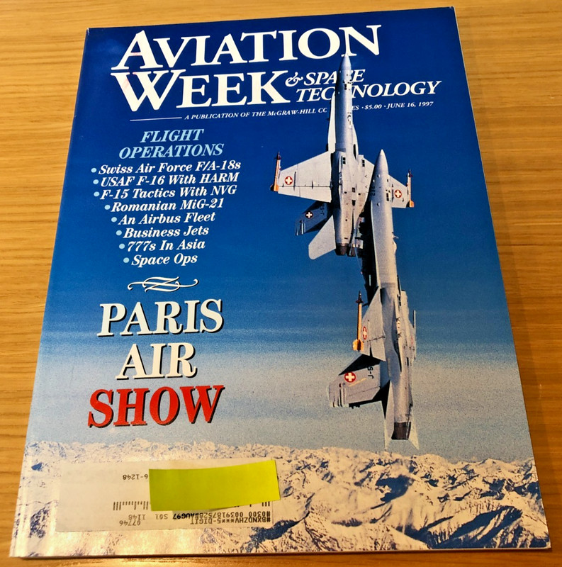 1997 PARIS AIR SHOW * June 16 Aviation Week & Space Technology Issue 264 pages!