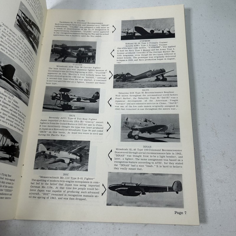 Japanese Code Names Richard M. Bueschel 1966 WWII Aircraft Aviation History gallery