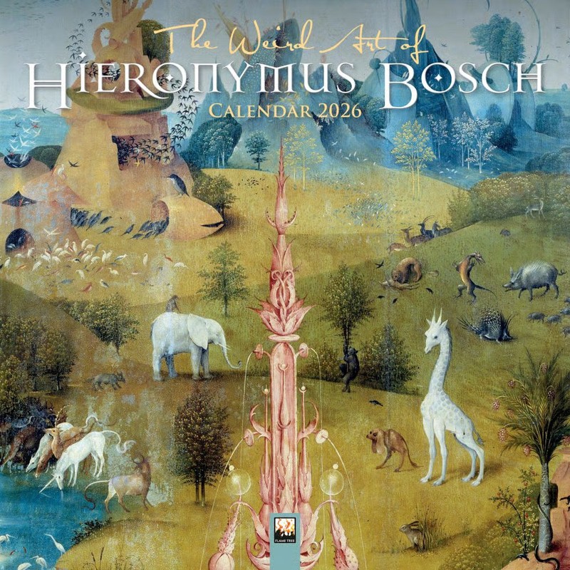 Flame Tree Publishing, Bosch Weird Art 2026 Wall Calendar, 12» X 12», 12-Mont