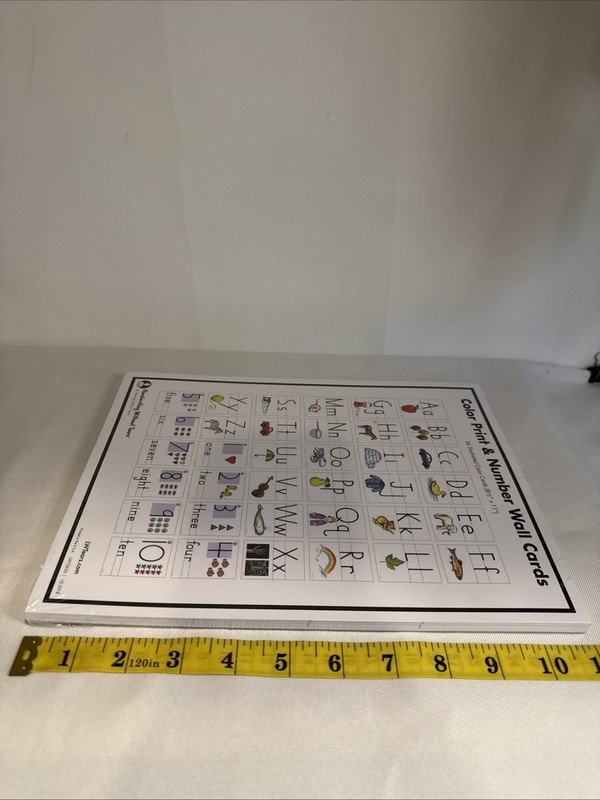 Color Print And Number Wall Cards, 36 Illustrated Color Cards 8 1/2” - X - 11” gallery