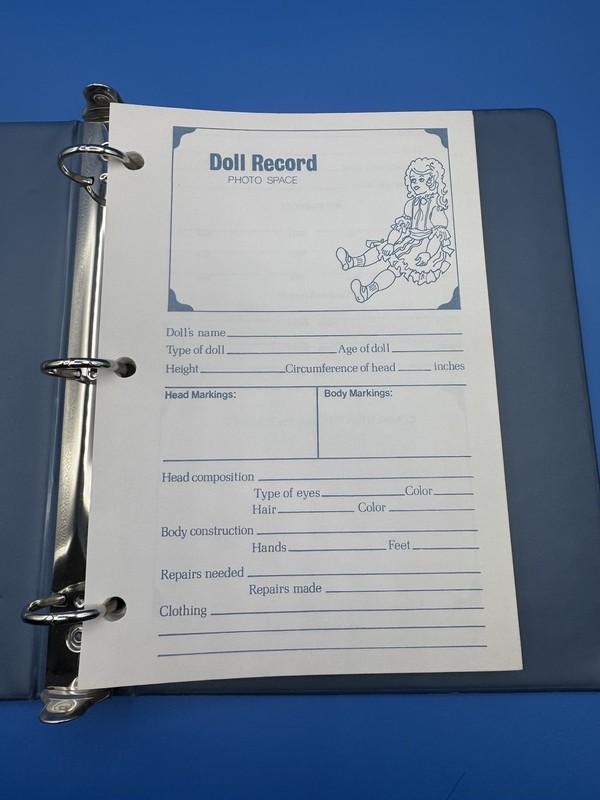 1983 Rosamond Studios DOLL RECORD BOOK Hardcover Doll List w/ Details 68 pages gallery